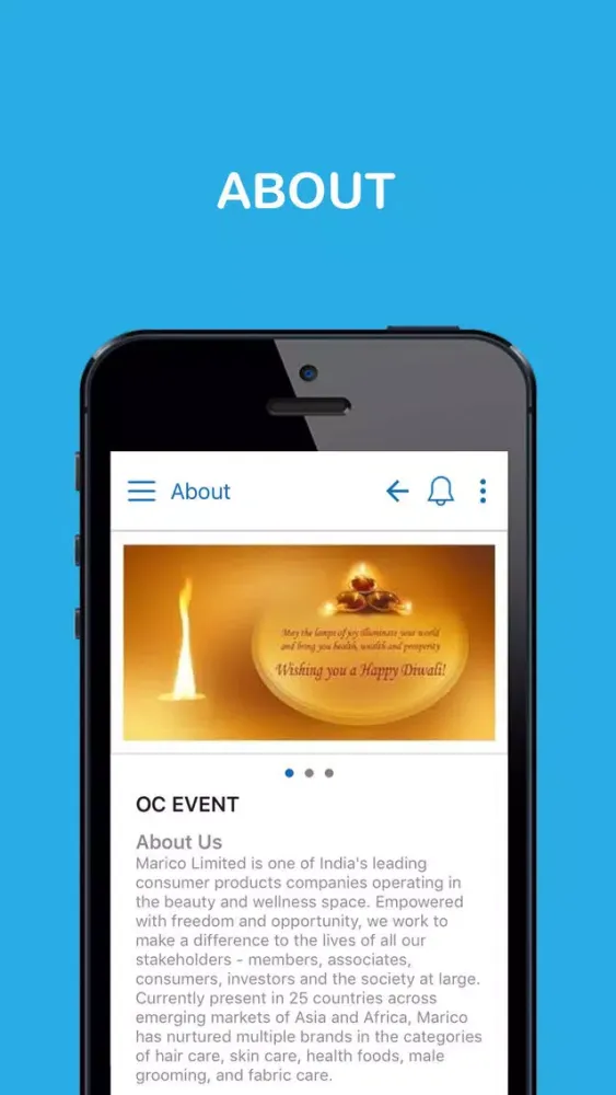 Marico Events App Ekran Görüntüleri