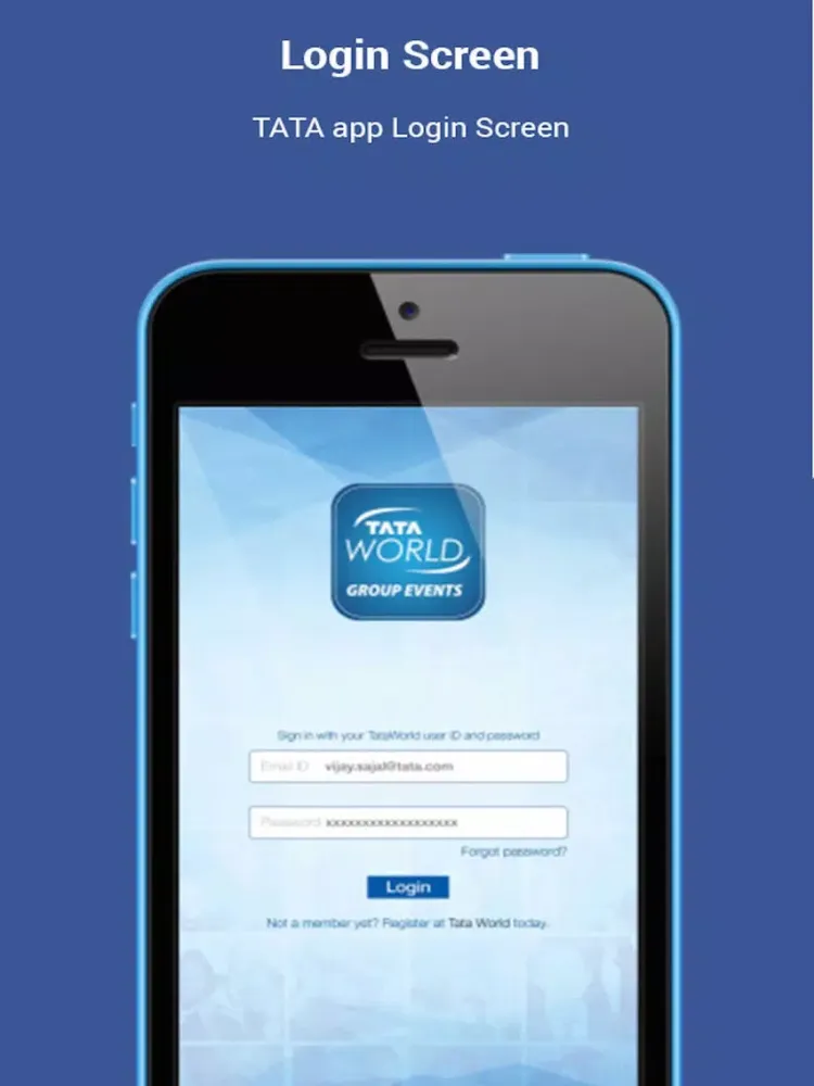 Tata Group Events iPad  स्क्रीनशॉट