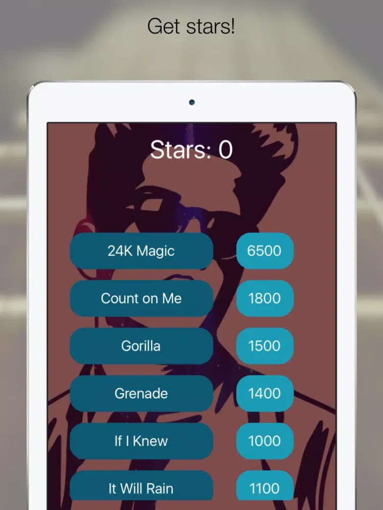 ภาพหน้าจอของ Piano Lites Bruno Mars Edition iPad 