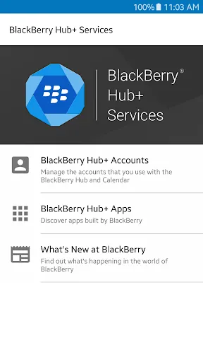 Capturas de pantalla de BlackBerry Hub+ Services