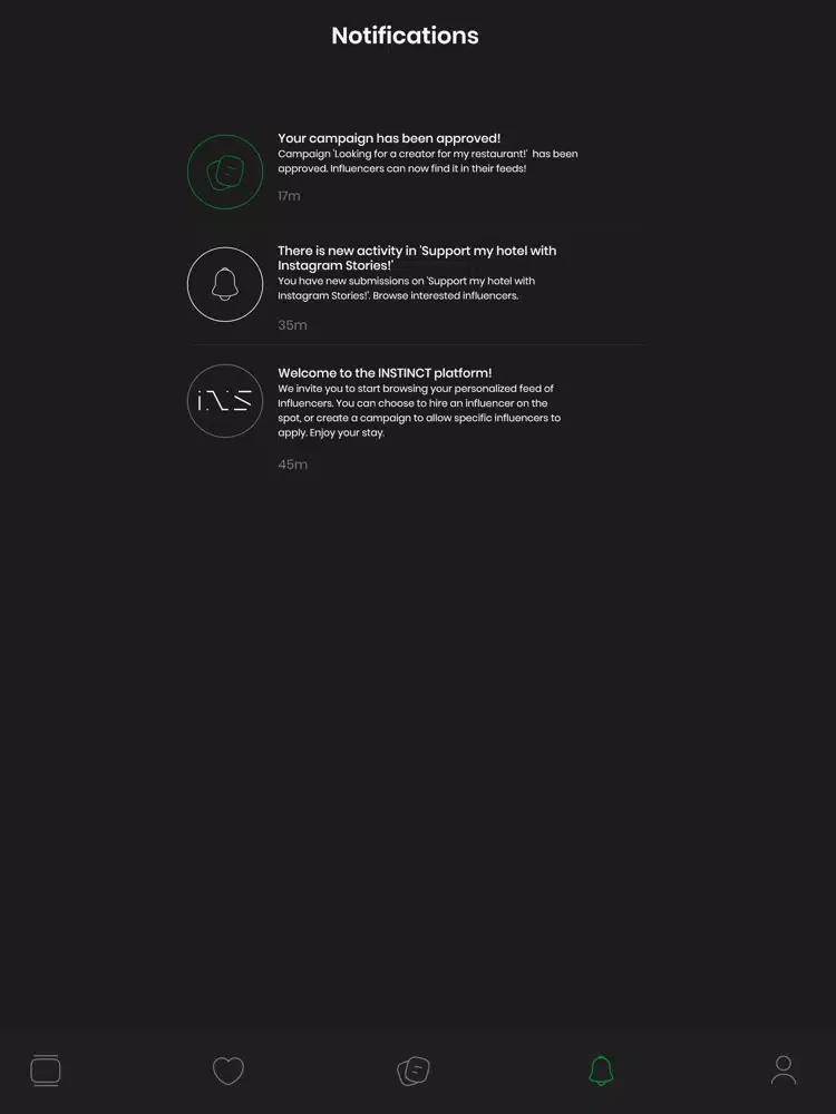 Capturas de pantalla de INSTINCT App iPad 