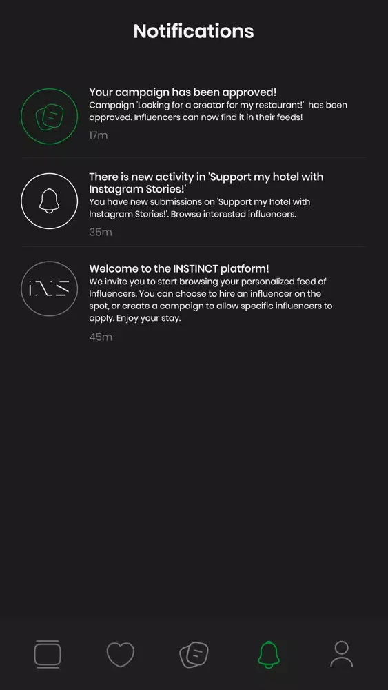 Capturas de pantalla de INSTINCT App