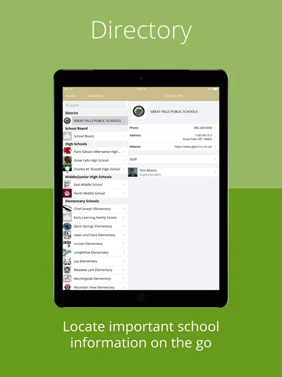 Great Falls Public Schools iPad  Screenshots