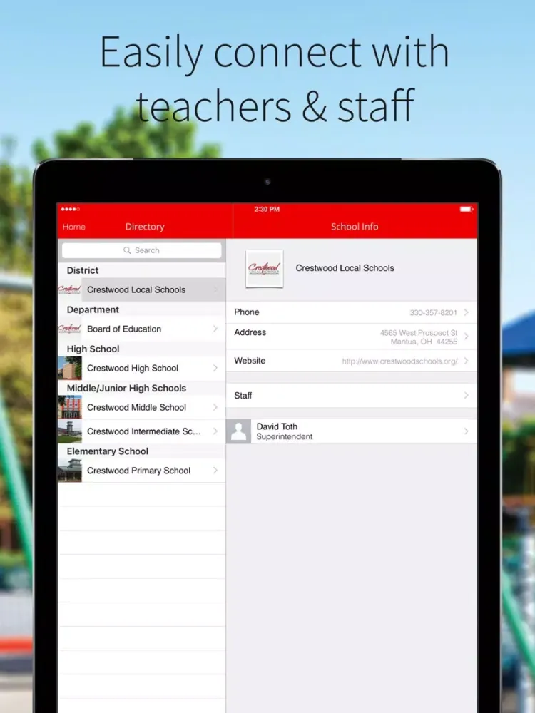 Crestwood Red Devils iPad Screenshots