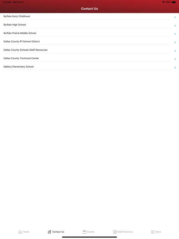 Capturas de pantalla de Dallas County School District iPad 