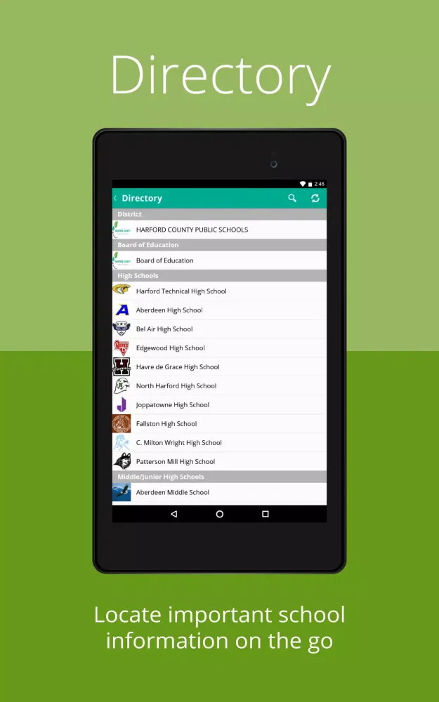 Capturas de pantalla de Harford County Public Schools