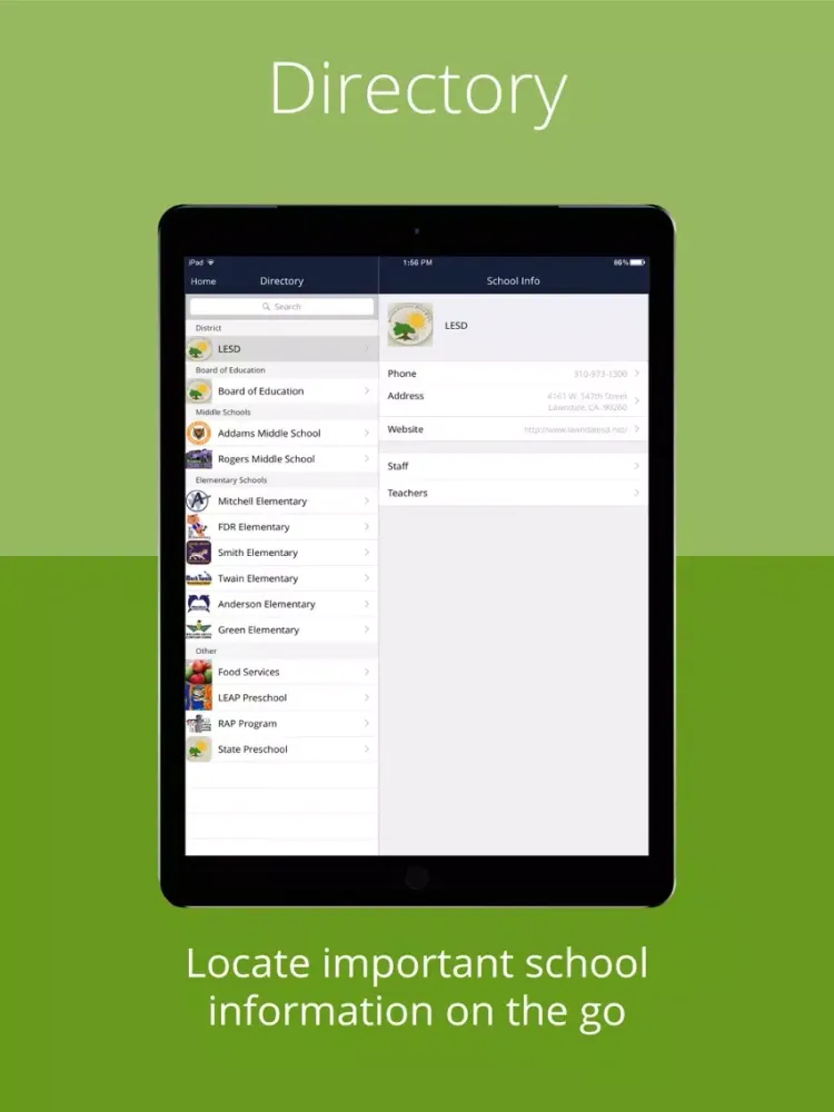 Lawndale Elementary SD iPad  スクリーンショット