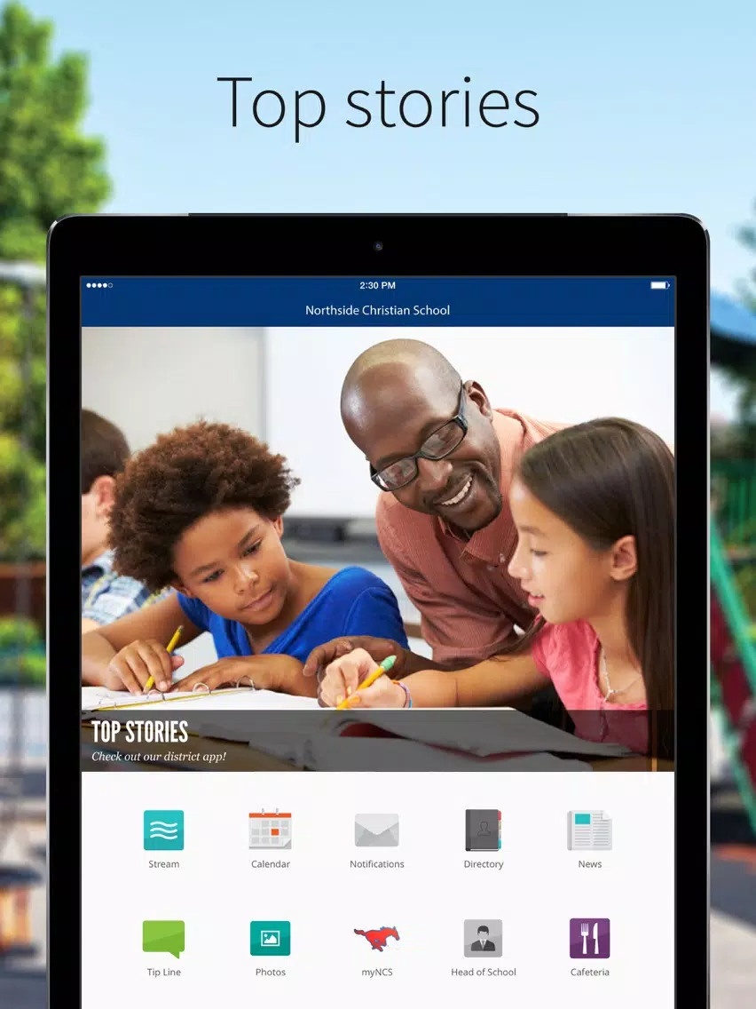 Tangkapan layar Northside Christian School iPad 