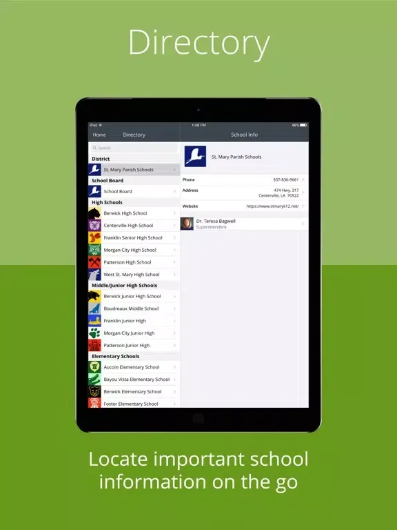 Capturas de pantalla de St. Mary Parish Schools iPad 