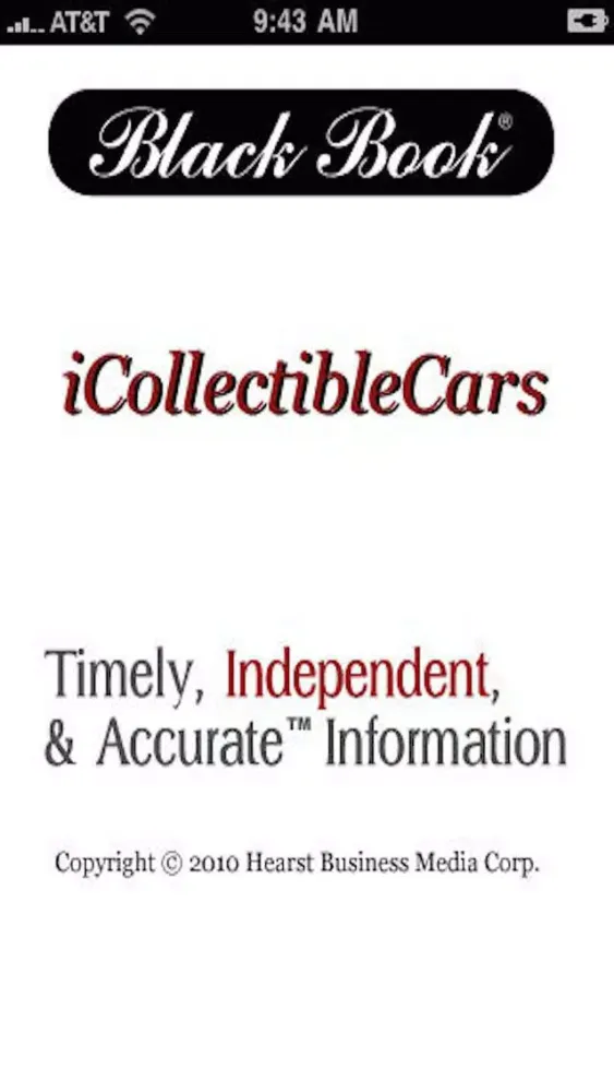 Capturas de tela do Black Book iCollectible Cars