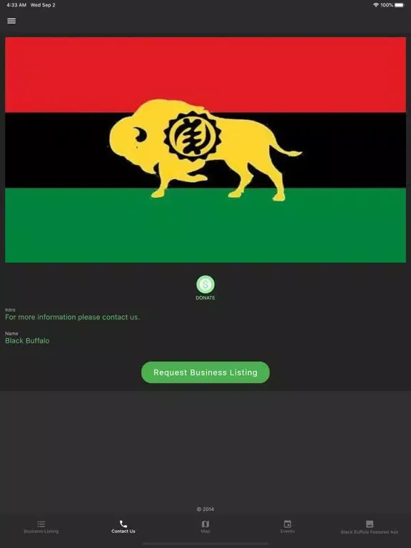 Tangkapan skrin Black Buffalo Mobile iPad 