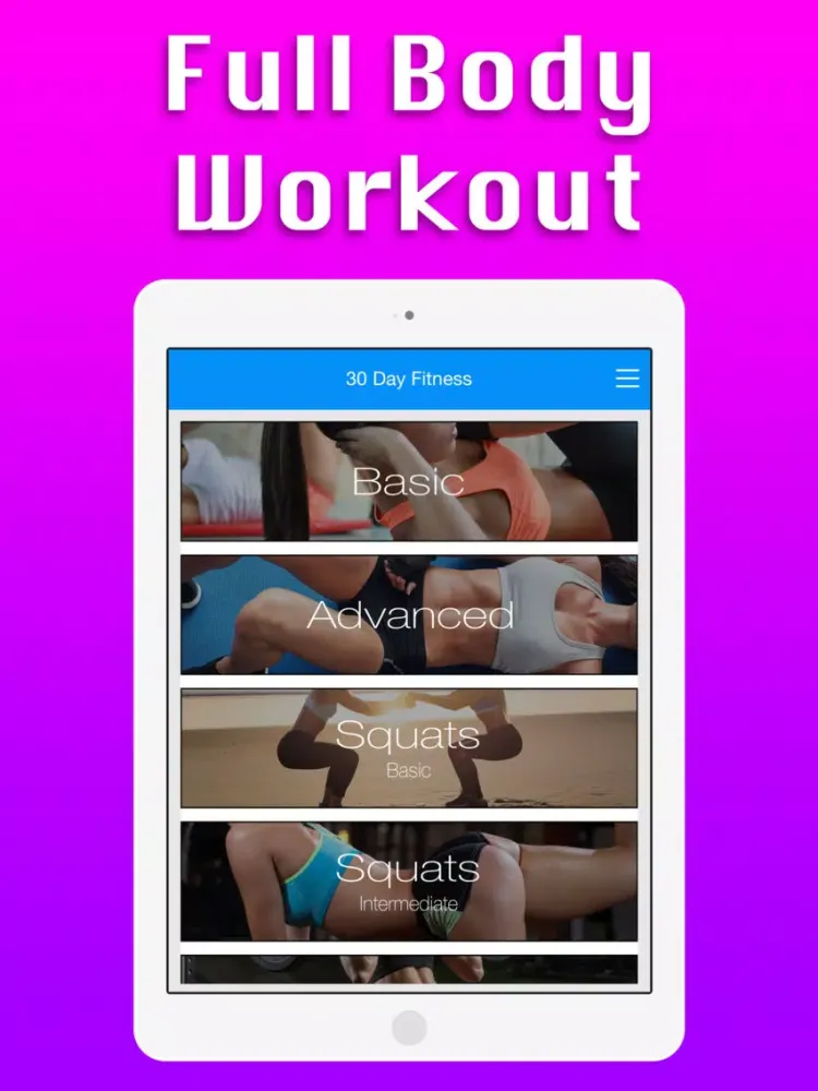 Pro 30 Day Fitness Challenge iPad  スクリーンショット