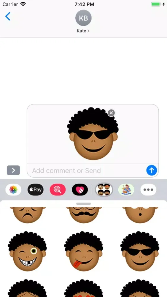 Capturas de tela do Afro Black Emoji Stickers