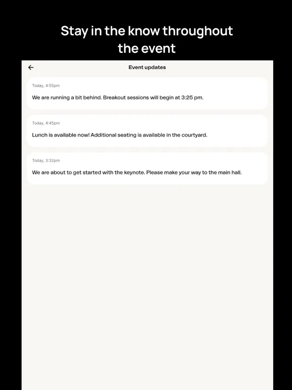 BE Events iPad  স্ক্রিনশট