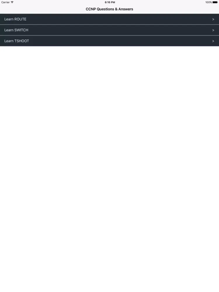 CCNP Question, Answer and Explanation iPad 应用截图