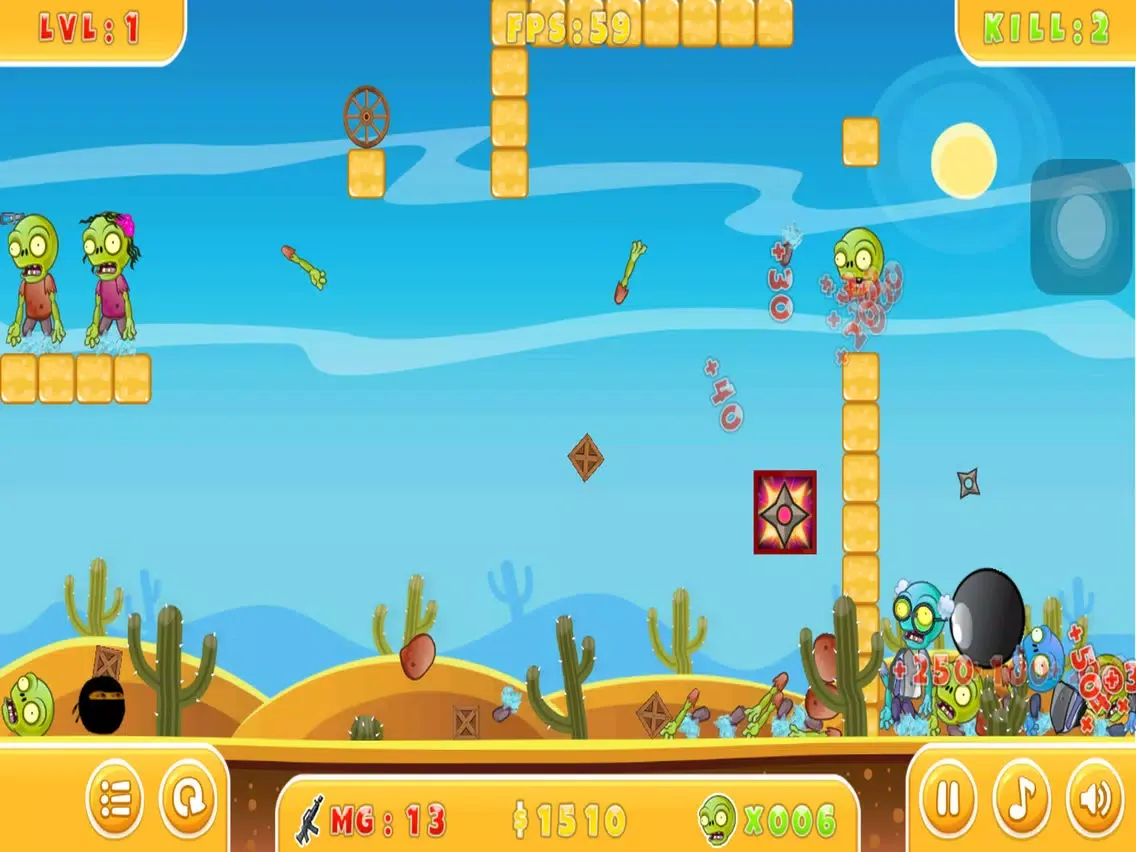 Nya Nya Orange: Zombie Apocalypse iPad  स्क्रीनशॉट