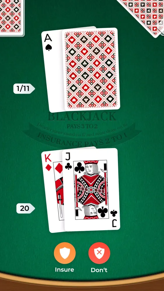 Blackjack应用截图