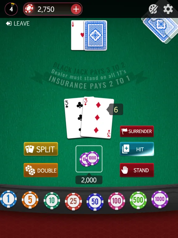 Capturas de pantalla de Blackjack 21: Casino Game iPad 
