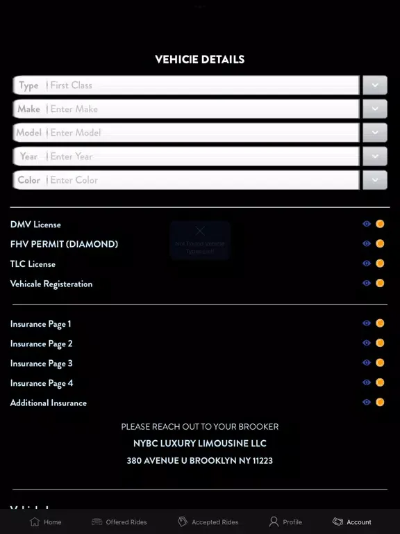 BCL Chauffeur iPad  Screenshots