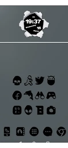 Tangkapan skrin Black-PD Icon Pack