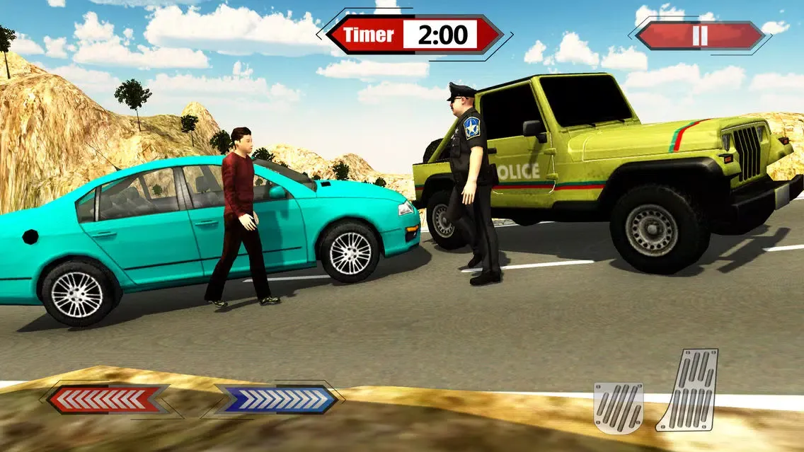 Ảnh chụp màn hình của Hill Police Jeep Simulator & 4x4 Chase Driving