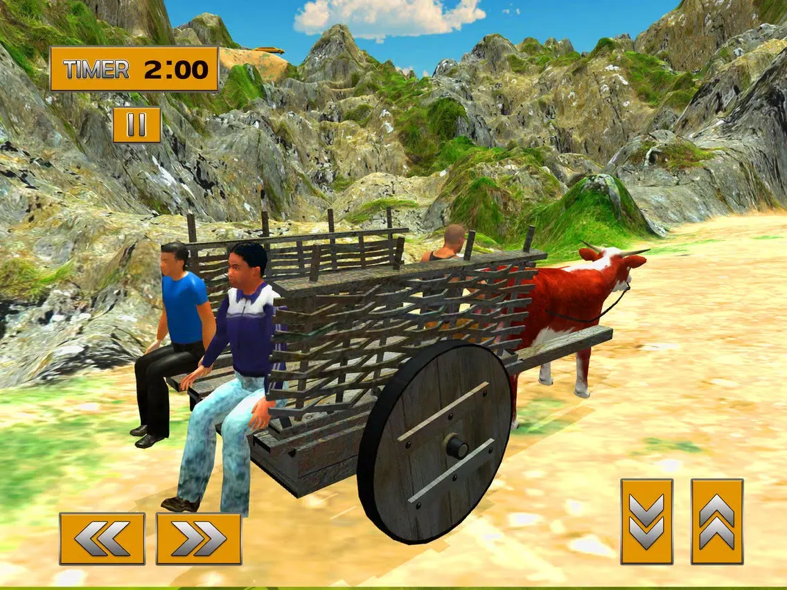 ภาพหน้าจอของ Offroad Bull Cart Hill Rider & Bullock Riding Sim iPad 