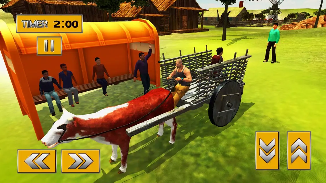 ภาพหน้าจอของ Offroad Bull Cart Hill Rider & Bullock Riding Sim