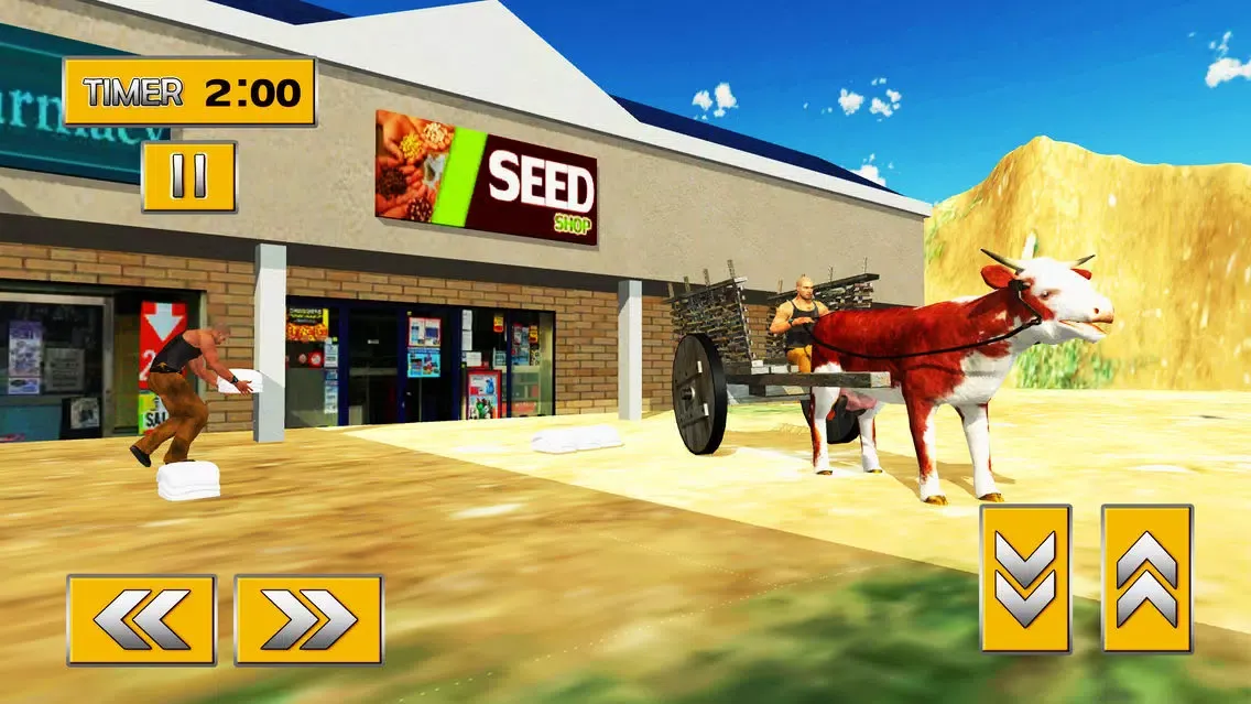 ภาพหน้าจอของ Offroad Bull Cart Hill Rider & Bullock Riding Sim