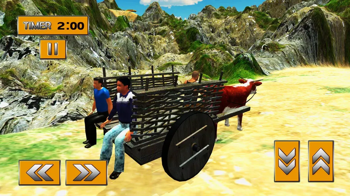 ภาพหน้าจอของ Offroad Bull Cart Hill Rider & Bullock Riding Sim