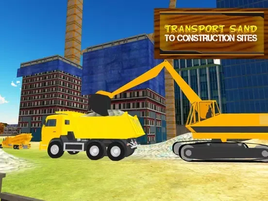 Tangkapan layar Sand Transporter Truck & Excavator Simulator iPad 