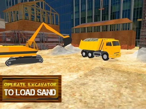 Tangkapan layar Sand Transporter Truck & Excavator Simulator iPad 