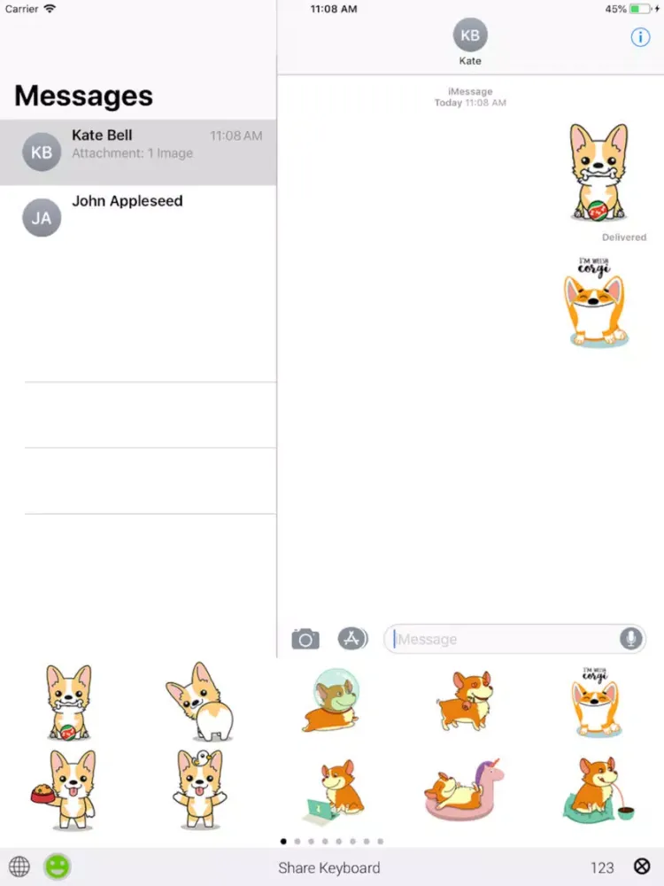 Screenshot di Corgi Emoji iPad 