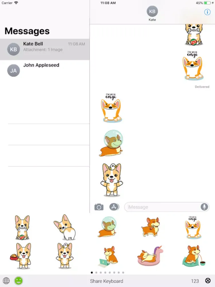 Screenshot di Corgi Emoji iPad 