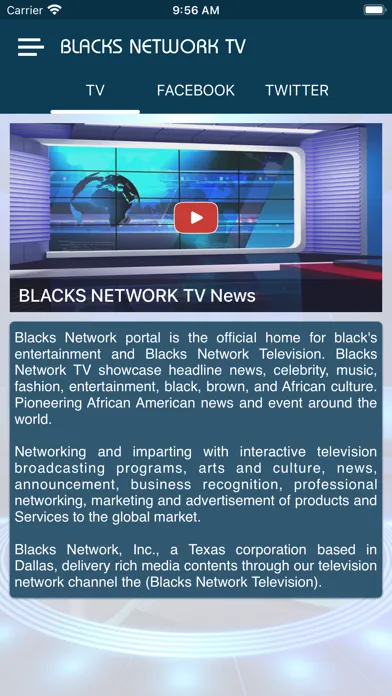 Screenshot di BLACKS NETWORK TV