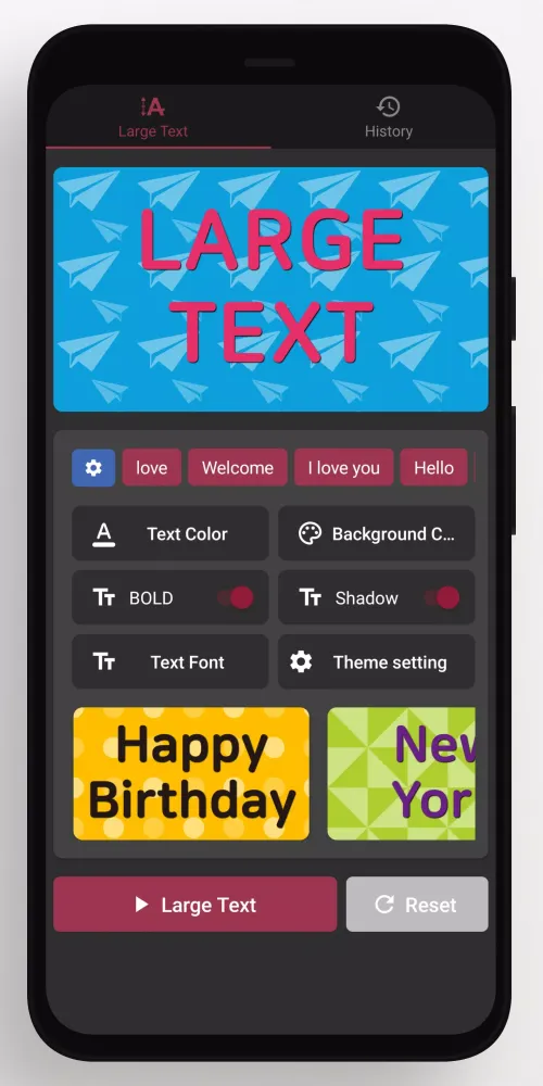 Large Text Screenshots