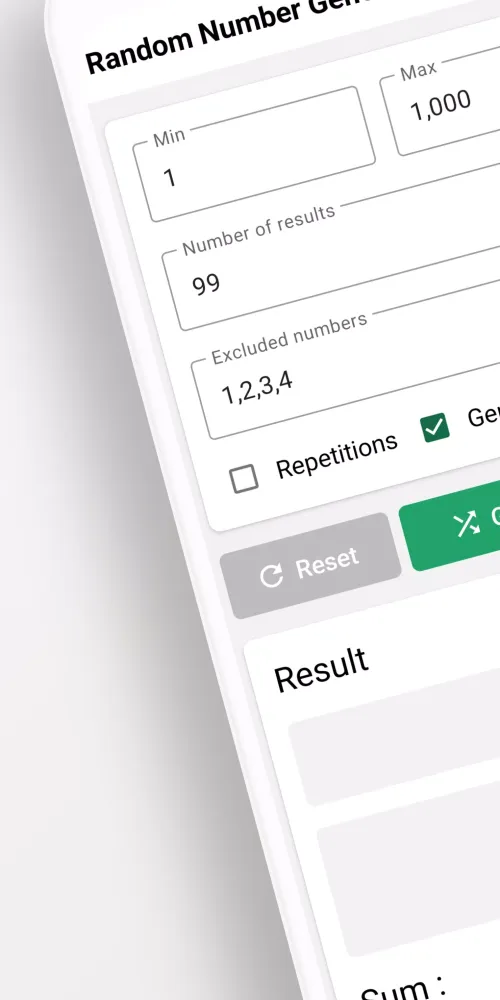 Random number generator سکرین شاٹس