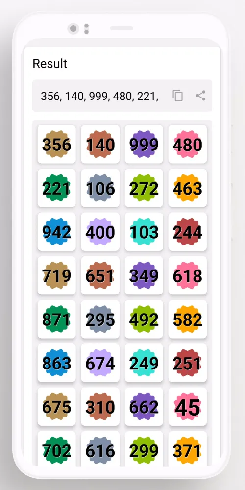 Random number generator سکرین شاٹس