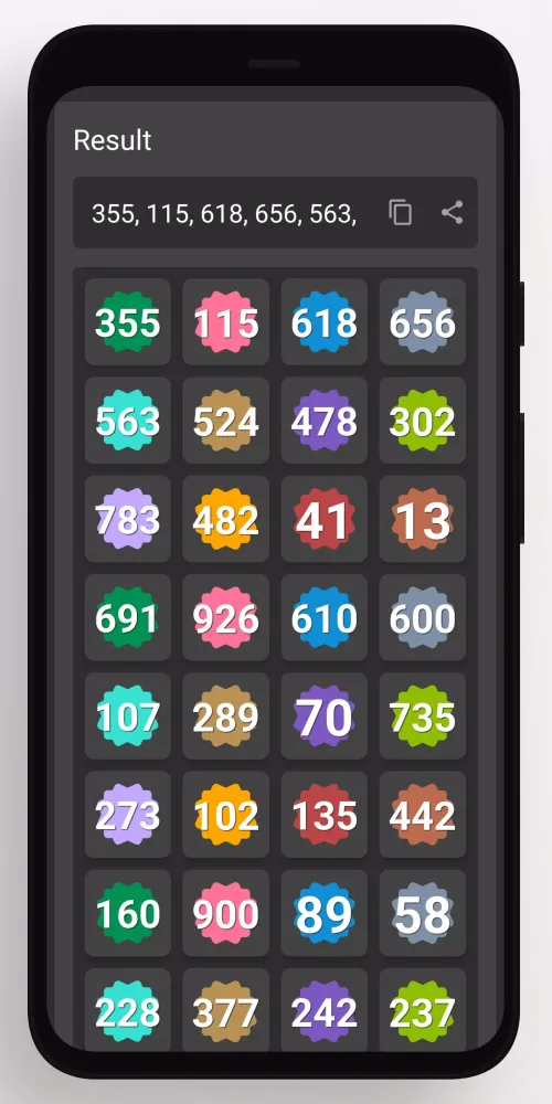Random number generator سکرین شاٹس