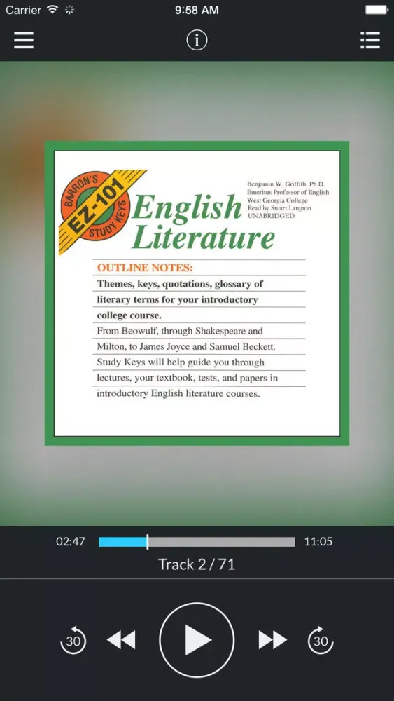 Barron’s EZ-101 Study Keys: English Literature 스크린샷