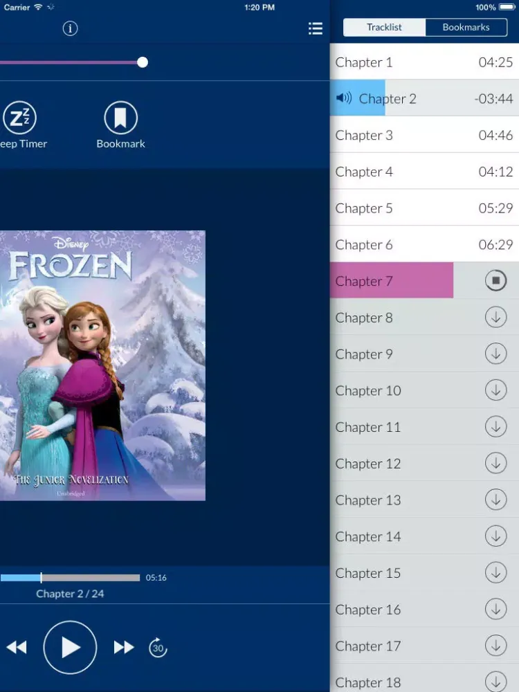 Frozen: The Junior Novelization (by Disney Press) (UNABRIDGED AUDIOBOOK) iPad  Screenshots