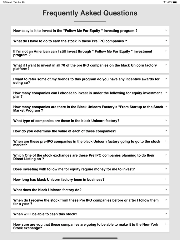 FOLLOW ME FOR EQUITY iPad  Screenshots
