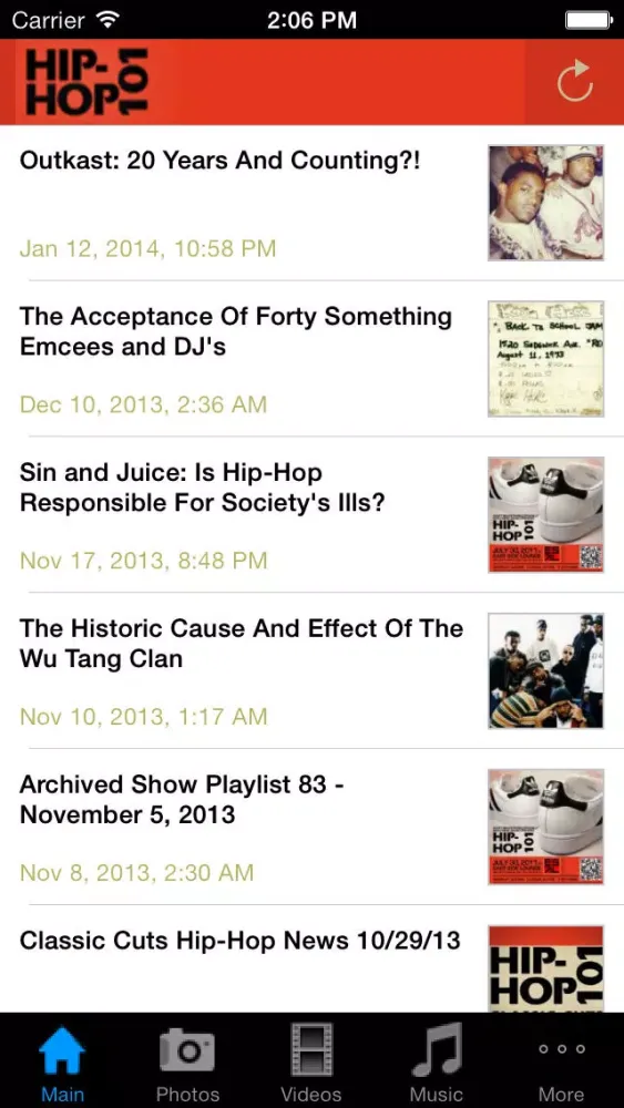 Tangkapan layar Hip-Hop 101