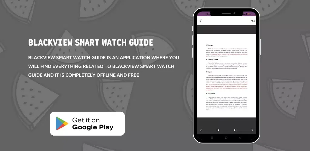 Blackview Smart Watch Guide Screenshots