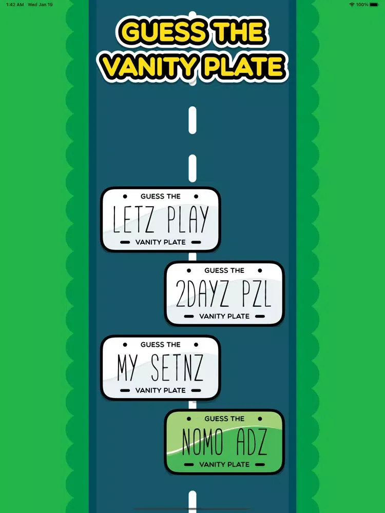 Screenshot di Playtz - Vanity Plate Scramble iPad 
