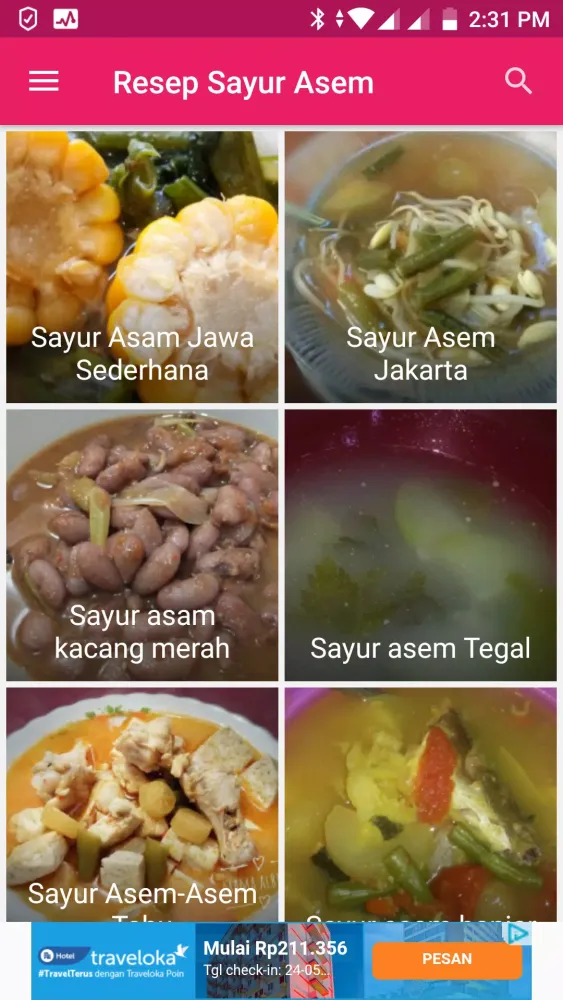 Capturas de pantalla de Resep Sayur Asem Praktis
