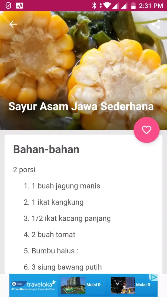 Capturas de pantalla de Resep Sayur Asem Praktis