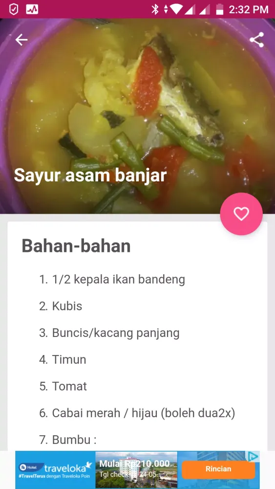 Capturas de pantalla de Resep Sayur Asem Praktis