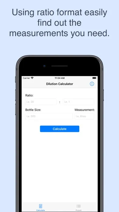 Dilution Calculator Ekran Görüntüleri