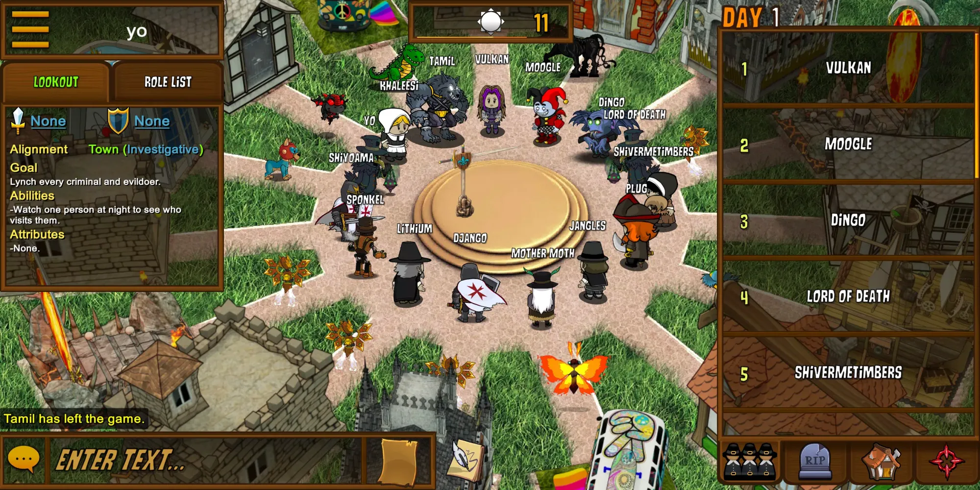 Tangkapan layar Town of Salem