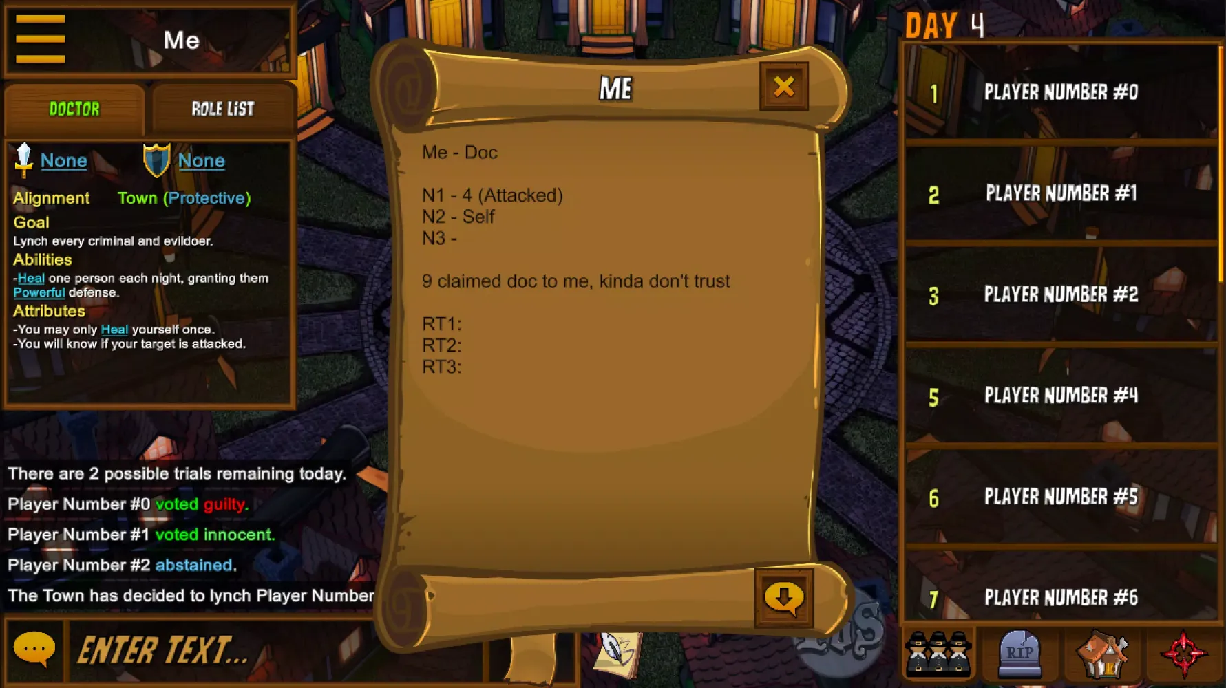 Tangkapan layar Town of Salem